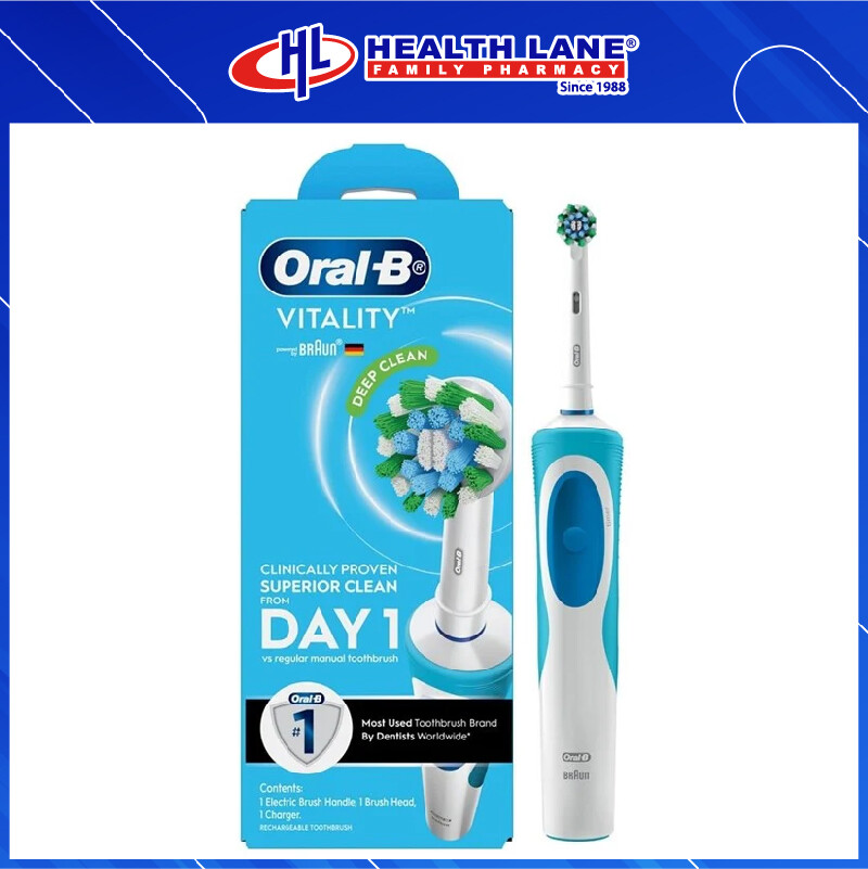 ORAL B VITALITY PLUS CROSS ACTION D12 ELECTRIC TOOTHBRUSH (1'S)